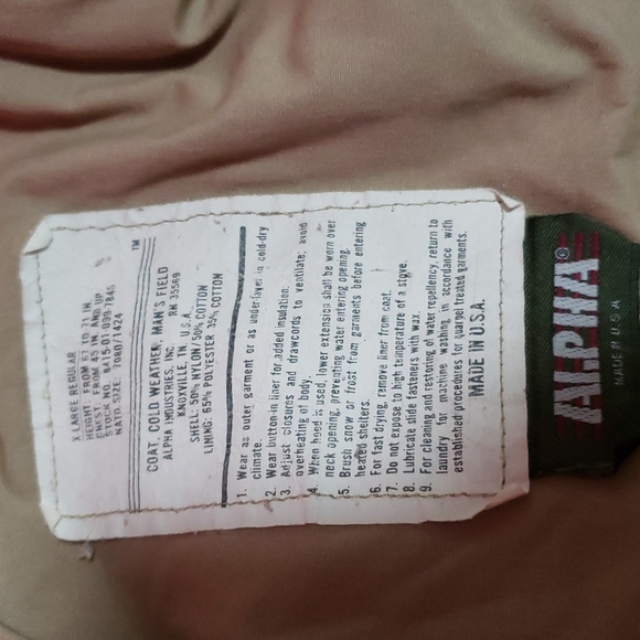 Vintage XL Cold Weather Lined Man's Field Jacket - Picture 3 of 11